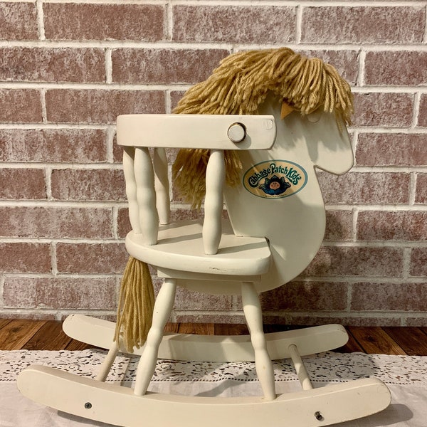 Coleco Cabbage Patch Kids Wooden Rocking Horse Toy for Dolls | 1986