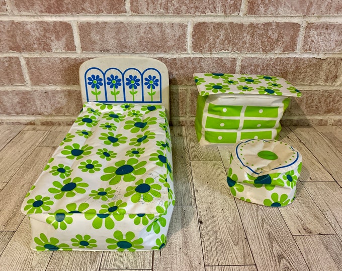 Renwal Jolly Twins Dollhouse Furniture Set Living Room Near Complete