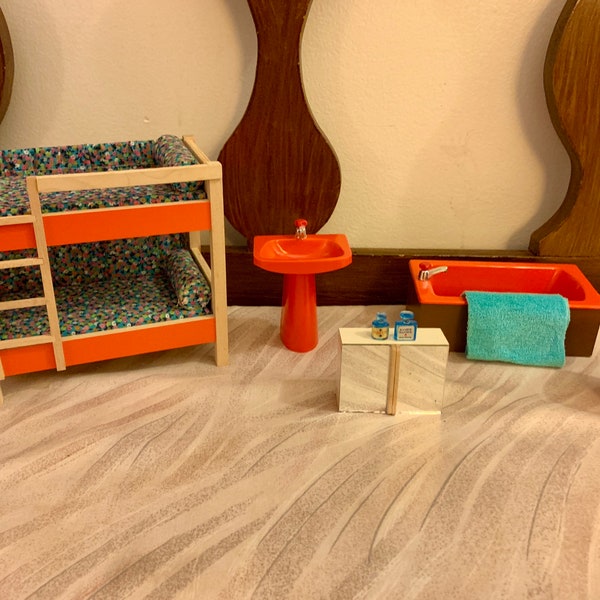 Vintage Bodo Hennig Wooden Dollhouse Furniture Selection | Germany | 1:10 Scale | 1970’s