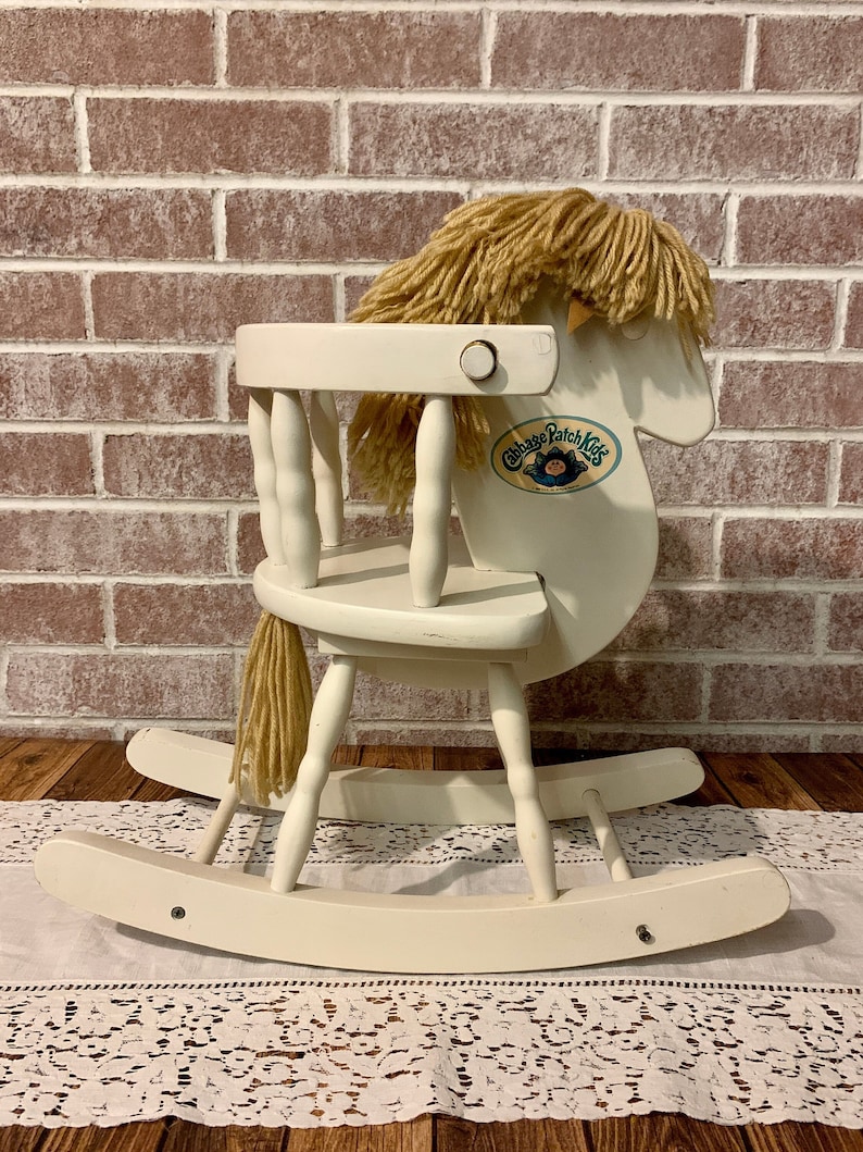 Coleco Cabbage Patch Kids Wooden Rocking Horse Toy for Dolls Etsy