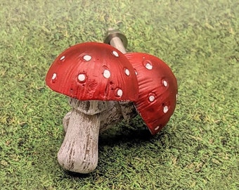 MUSHROOM KNOB Drawer Pull Fairy Garden, Mini