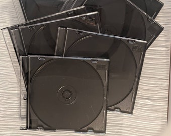 CD & DVD PLASTIC Slim Cases 5mm Thick New