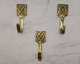 BRASS HOOKS with a CELTIC Design