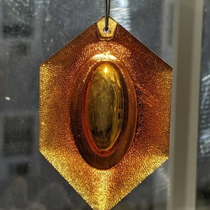AMBER Color GLASS PRISMS 2.5 Inch Chandelier Crystal Windows Hanging Pendants Prism Sun catcher, Day Light Catcher