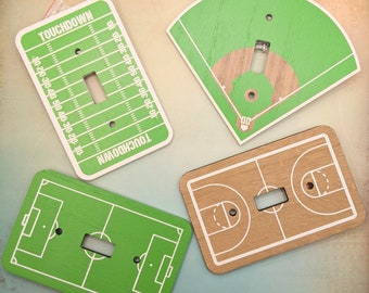 Couvercle de plaque d'interrupteur électrique pour soccer, football, basketball, baseball