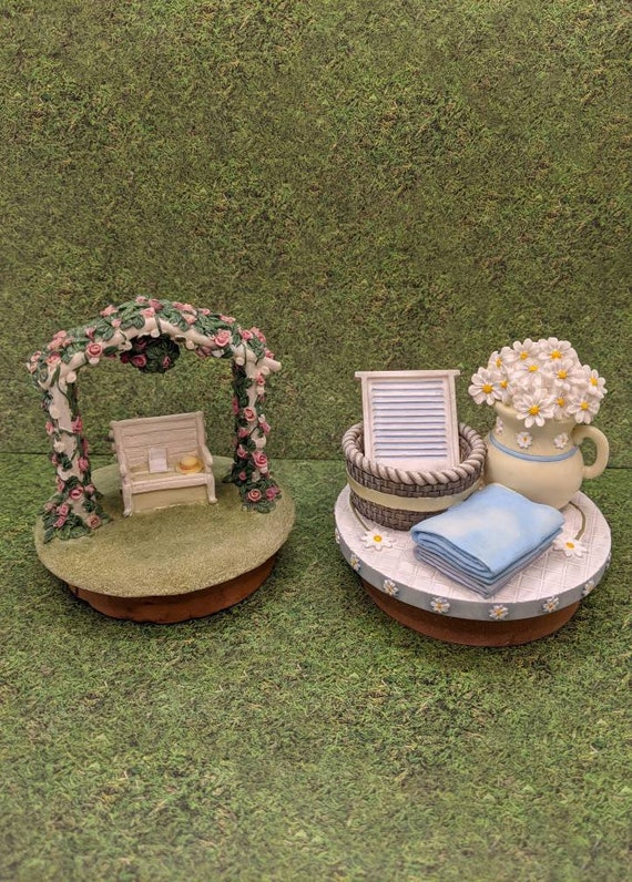 2 VINTAGE YANKEE CANDLE Jar Toppers Preowned in Great Etsy