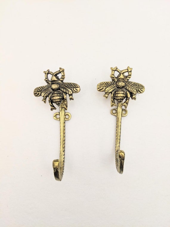 Bumblebee Hook: Gold and Black Plant Hanger, Coat Hook