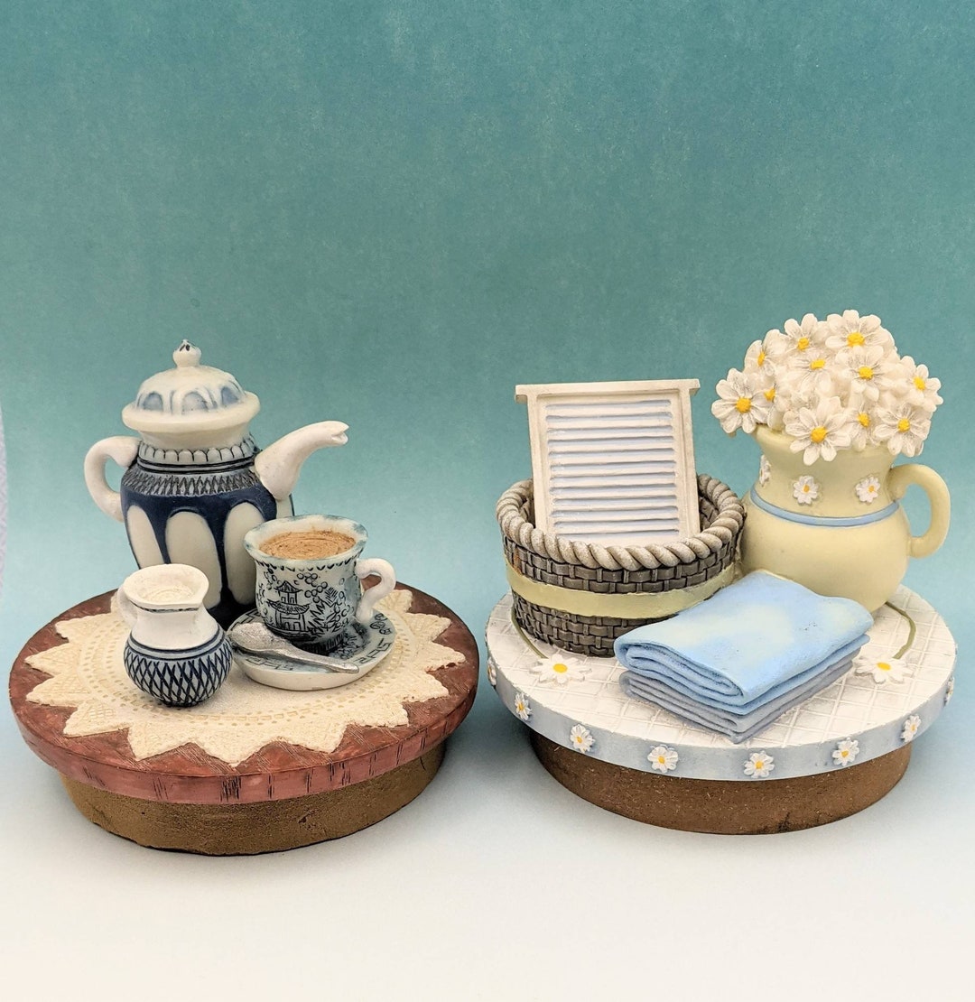 2 VINTAGE YANKEE CANDLE Jar Toppers, Preowned in Great Condition Etsy