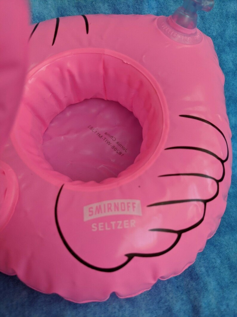 SMIRNOFF SELTZER 8 Flamingo Inflatable Drink Cup Holders Pool Etsy