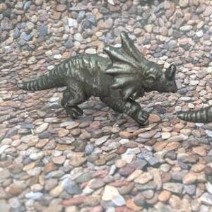 Triceratops Metal Drawer Pull: Dinosaur Knob, Coat Hook