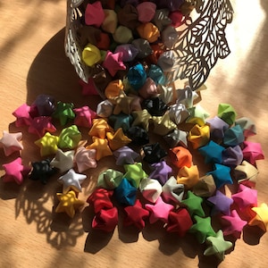 Origami Lucky Stars Handmade Paper Stars Iridescent Pastel Rainbow Wishing  Star Folded Thanksgiving Christmas Decoration Confetti ST11 -  Denmark