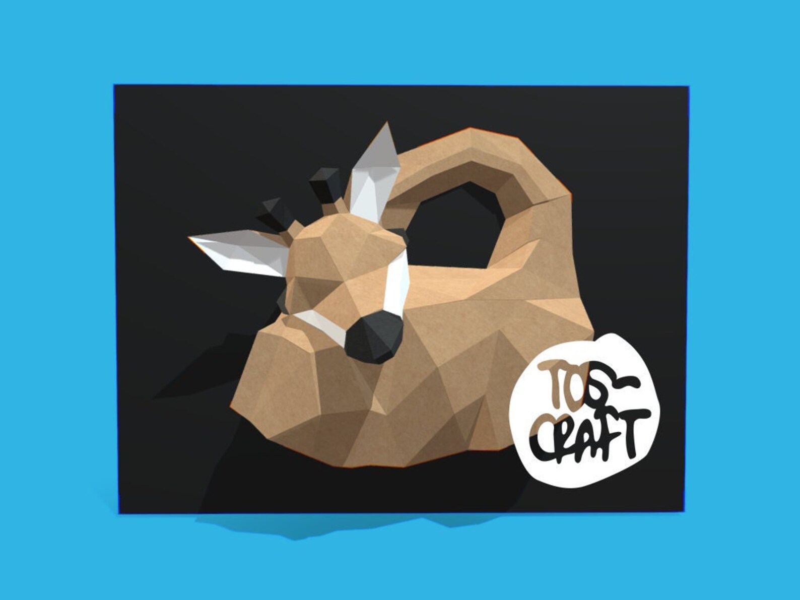 Sleeping Giraffe Paper Model, Animal Papercraft DIY Low Poly Pdf ...