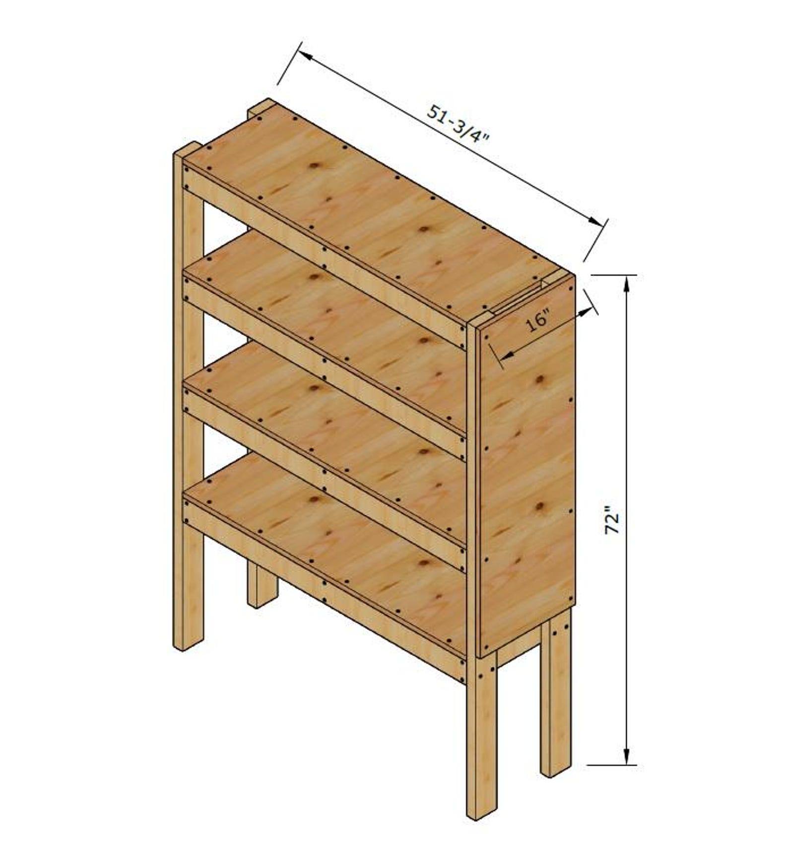 DIY Storage Shelves Plan – Easy-to-follow Garage & Workshop Shelving ...