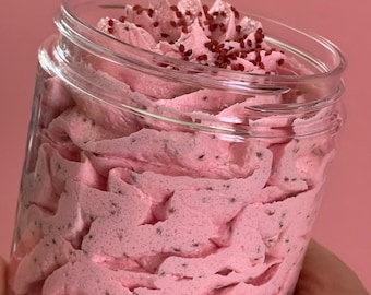 PRIVATE LABEL / BULK 8 oz Strawberry Foaming Sugar Body Scrub (case of 6)