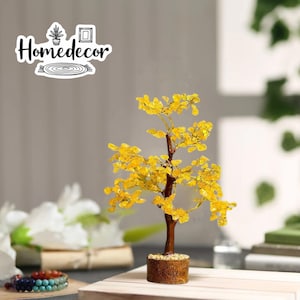 Citrine Tree of Life: Feng Shui Bonsai, Healing Crystal Decor