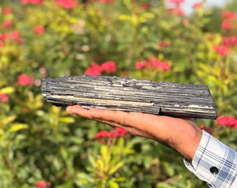 Raw Black Tourmaline Crystal, Schorl Stone, Home Decor