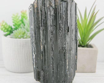 Large Raw Black Tourmaline Crystal, Protective Grounding Stone (1.5-2kg)