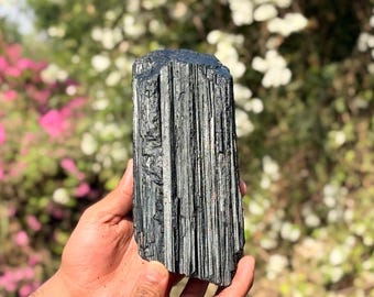 XL Black Tourmaline Rough Log: Natural Protection Stone, Healing Crystal