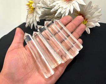 Clear Quartz Point Tower: Healing Crystal Obelisk Decor