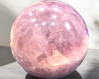 Rose Quartz Sphere: Natural Gemstone for Healing & Decor