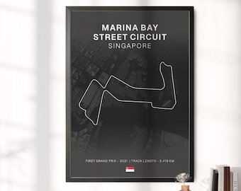 Marina Bay o cualquier pista Grand Prix Poster Art Print, F1 Art, Oferta 3 por 2 / Regalos perfectos para fanáticos de los deportes de motor, Impresiones de fórmula, Regalo de papá #462