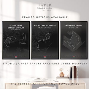 Any Track Grand Prix-poster 3 voor 2 - kunstafdruk, F1-kunst, 3 voor 2 aanbieding, perfecte cadeaus voor motorsportfan, formuleprints, cadeau papa #240