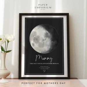 Customisable Moon Phase Prints, The Night We Married Mothers Day Gift, Astrology Print, Moon Print Gift, Special Date, Anniversary, Mum 294 image 2