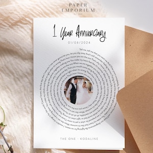 Scheda con testo di canzone perfetta per matrimonio o anniversario, biglietto di compleanno, moglie marito, testo personalizzato, canzone personalizzata, regalo, biglietto di auguri n. 178