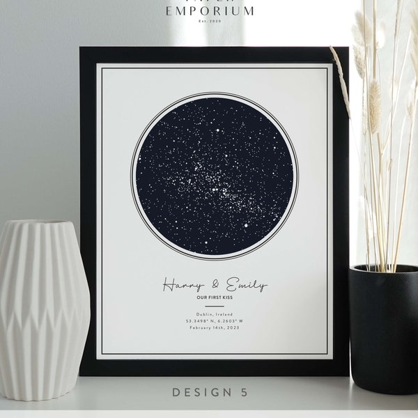 Custom Star Map Print, Special Date Anniversary Gift, Night Sky Print Star Poster, Wedding Gift, Constellation Print, Personalised Gift #202