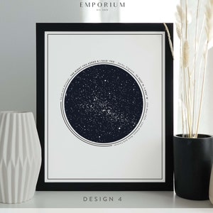 When I Said Yes - Custom Star Map, Special Date Anniversary Gift, Night Sky Print, Star Map Poster, Wedding Gift, Constellation Print #166