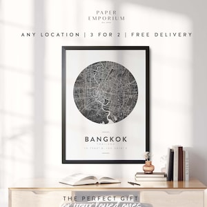 Custom Map Prints - Paris or Any Location, 3 for 2 Offer, - City Print, City Map, Map Print, Map Print, Map Print Poster, Custom Map #373