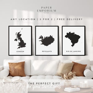 Country Map Prints Any Location with 3 for 2 Offer, - City Location Print, Country Map, Map Print, Map Print, Map Poster, Custom Map #382