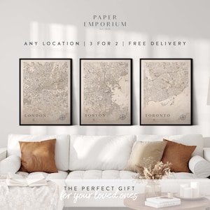 Custom Antique Style Map Print, Custom Map Prints, Any Location, Old Style Map, City Print, City Map, Map Print, Map Print, Map Print #064