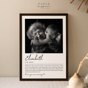 Fête des mères mamie - impression personnalisée pour grand-mère, cadeau pour grand-mère, cadeau spécial, cadeau grand-mère, personnalisé, fête des mères, pour nounou spéciale, # 251