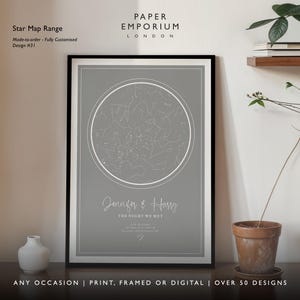 Stampa mappa stellare - La notte in cui ci siamo incontrati, regalo di nozze, stampa cielo notturno, regalo di nozze, stampa costellazione, anniversario, personalizzato, stampa stella, #036