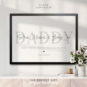 Daddy Gift Print from Children - Customised, Gift for Dad, Fathers Day Print, Family Print Poster, Wall Décor for Daddy, Special Father #324