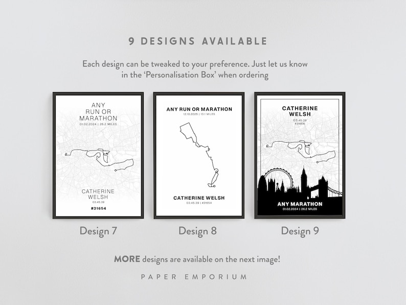 Personalised Marathon Completion Map: Runner Gift, New York or Any Race image 5