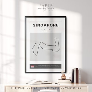 Grand Prix-poster van Singapore Art Print, F1-kunst, elk nummer, 3 voor 2 aanbieding | Perfecte cadeaus voor motorsportfan, formuleprints, cadeau voor vader #375