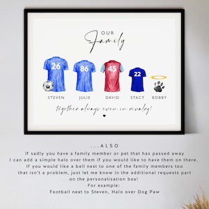 Custom Family Football Shirt Print: Personalised Wall Art bild 6