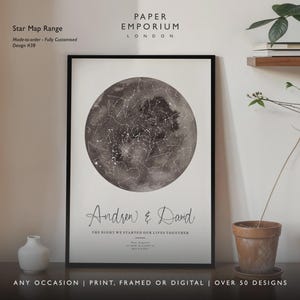 Custom Star Map Print, Night We Met Anniversary Gift, Night Sky Print, Map Star Poster, Wedding Gift, Constellation Print, Personalised image 7