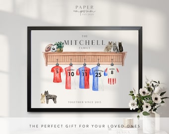 Personalized Football Family Print: Custom Sports Team Shirts