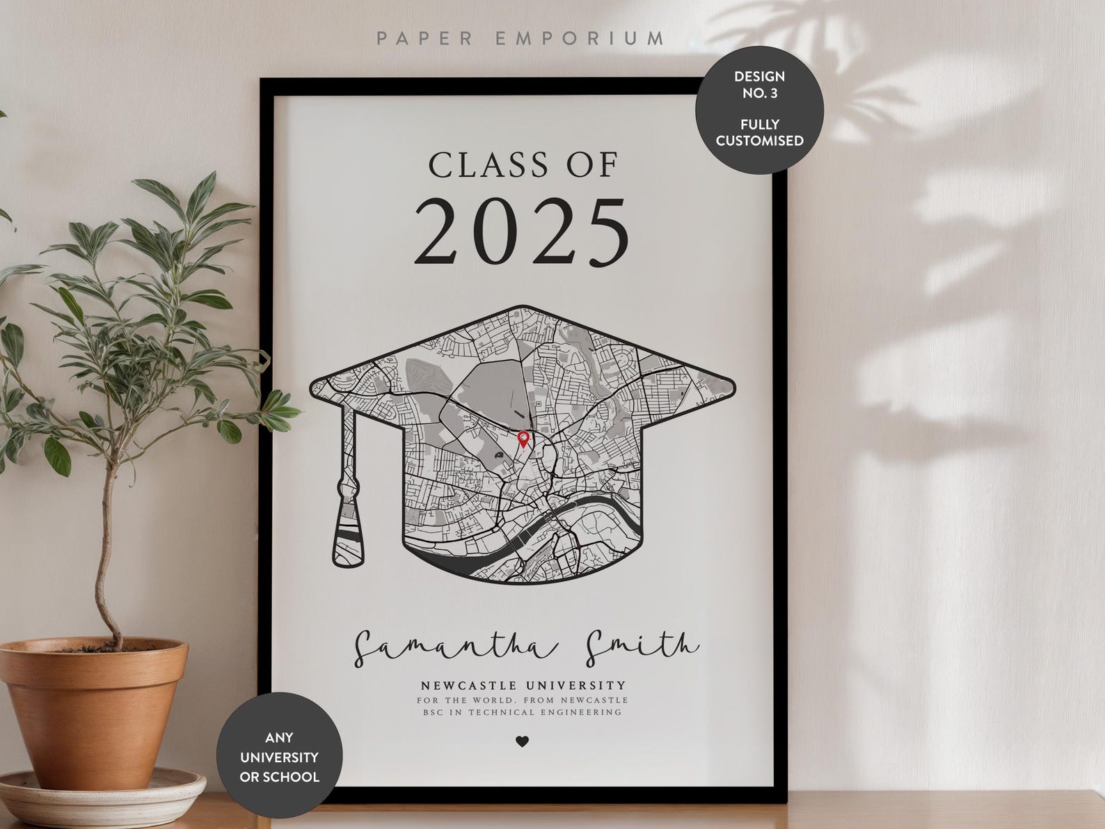 Personalized Graduation Map Print: Custom University Gift - Etsy