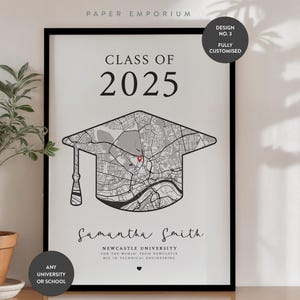 Regalo di laurea personalizzato - Congratulazioni, per lei, stampa di laurea, stampa di laurea amici, per figlio, figlia, stampa BFF #293