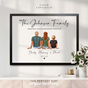 Personalised Family Print, Mum and Dad Gift, Family Prints, Personalised family gift, Custom Family Gfit, wall decor, Customised Print #334