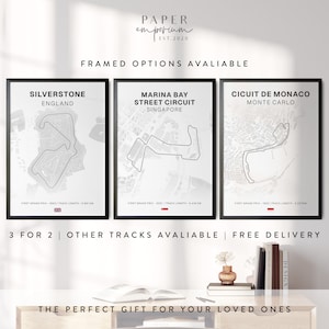 Jeder Track Grand-Prix - Poster 3 für 2 - Art Print, F1 Art, 3 für 2 Angebot, perfekte Geschenke für Motorsport-Fan, Formel-Druck, Papa Geschenk #241