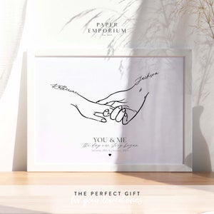 Paare Liebe Handdruck - Night We Met, Line Art Zeichnung, Geschenk für Frau Ehemann, Jahrestag Druck, Paar Druck Poster Wand Dekoration Geschenk #104