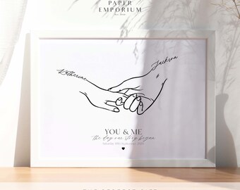 Poster for the Anniversary of the Gold Wedding with the Image of a