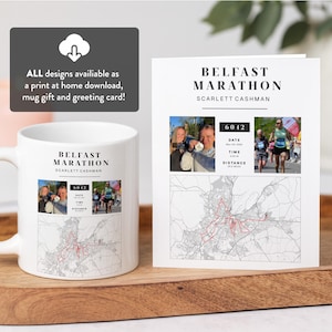 Personalised Marathon Completion Map: Runner Gift, New York or Any Race image 10