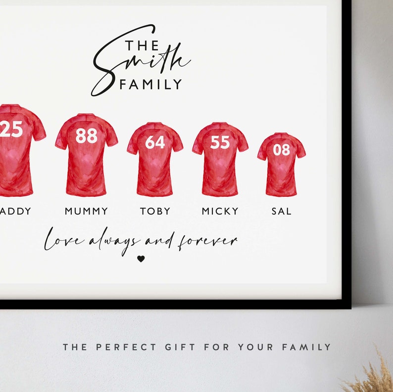 Custom Family Football Shirt Print: Personalised Wall Art bild 7