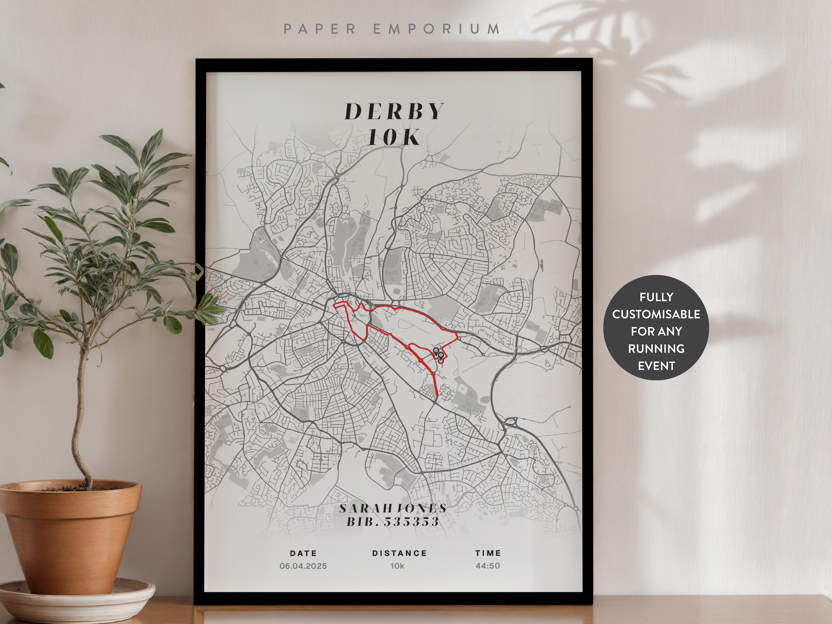 Any Marathon or Run Completion Map - Perfect Gift for Runners, New York Marathon, Personalised Completion Data, Commemorate 10k 5k Gift #320